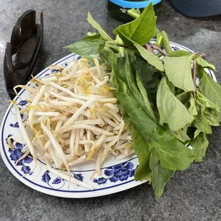 Veggies and herbs for pho