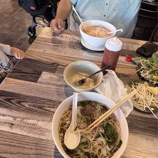 Large Brisket Pho and Large Chicken Pho