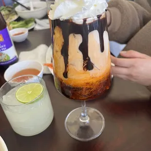 boozy Thai tea &amp; Vietnamese Lychee Margarita