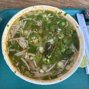 This thing was packed with noodles and flavor