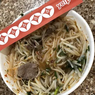 To go pho unpacked and smelling delicious