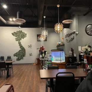 the interior of the restaurant