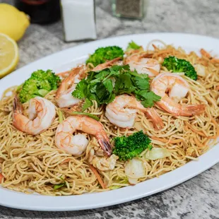 Shrimp Stir Fried Egg Noodle- Mì Xào Tôm