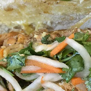 Lemongrass chicken bahn mi