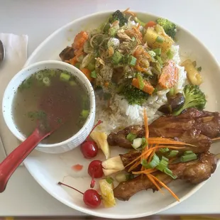 Teriyaki chicken with rice