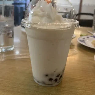 Coconut boba tea