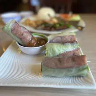 a plate of vietnamese food