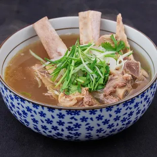 Pho Rib bones- slow cooker back ribs in special broth for 4 hours plus