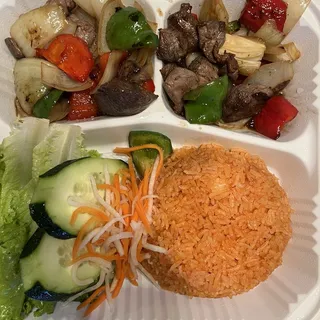 51. Beef Cubes Over Tomato Rice