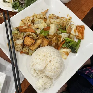 20. Vegetarian Mixed Vegetables Over Steamed Rice