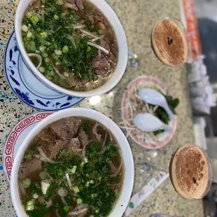 Rare steak &amp; brisket bowls