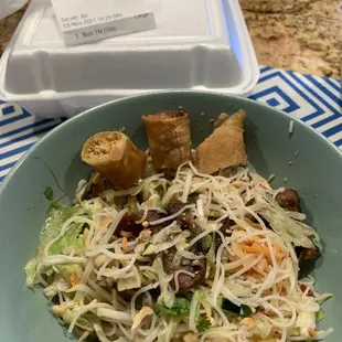 Vermicelli pork and egg roll (it was served with more egg roll, but I ate some before taking the picture).