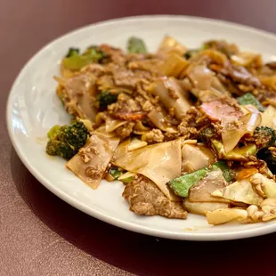 a plate of stir fried vegetables