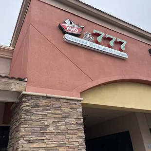 the front of the restaurant