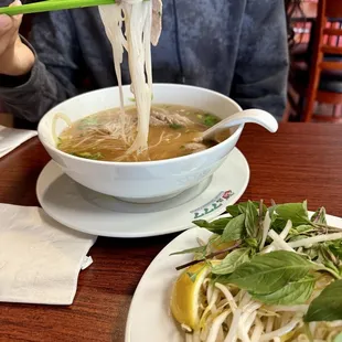Rare steak pho