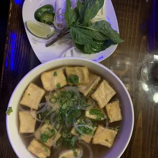 P14. Tofu Beef Noodle Soup (Pho Tofu)