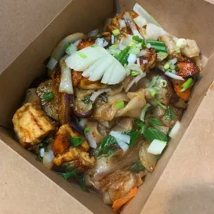 Drunken noodles with eggplant and tofu (no egg) from Pho Le Thai Food Food in Portland