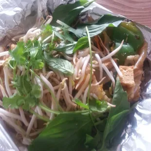 Pad kee mao with tofu