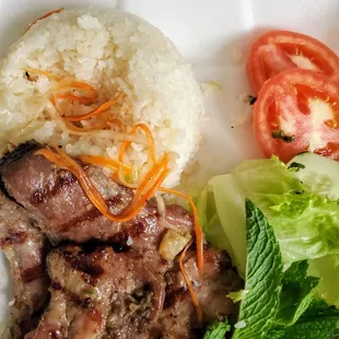 Grilled pork plate