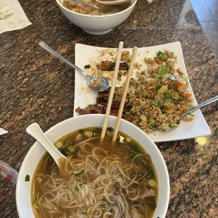 the 62. Chicken Fried Rice 14. Pho Flank and Brisket is amazing!