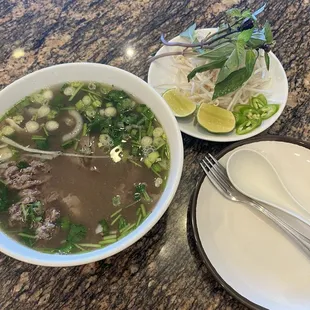 Pho 15. Rare Steak, Brisket, and Tendon I believe