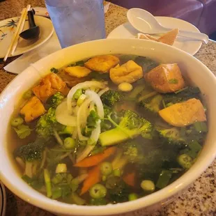 Veggie and tofu pho