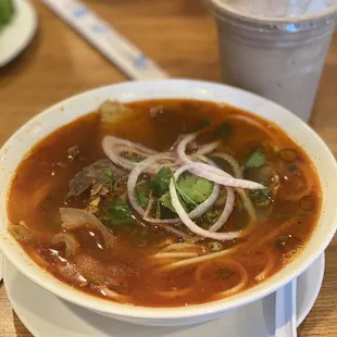 Spicy beef soup