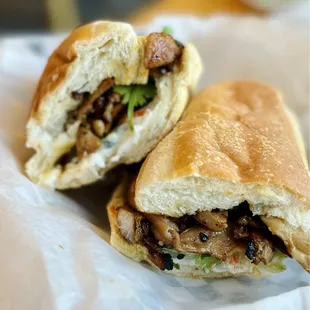 Charbroiled chicken banh mi