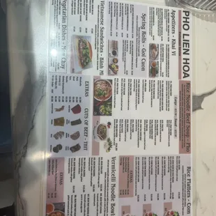 Food menu