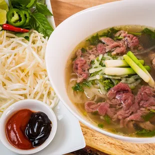 Pho Bowl with slices of Filet Mignon. So Delicious!!