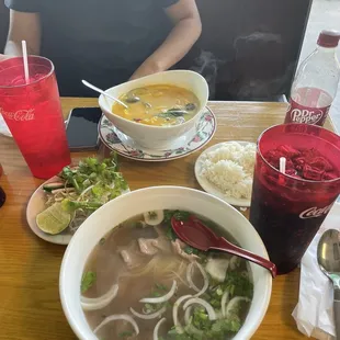 Steak Pho and Chicken Curry