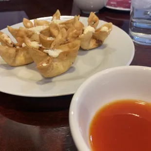 Crab cheese wontons, really nice crispy shell with a creamy interior