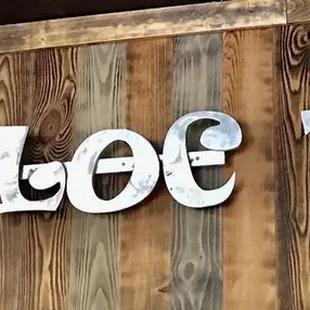 a close up of the sign