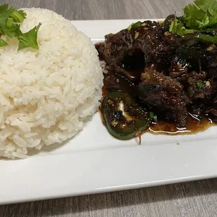 Beef Rib Rice Plate