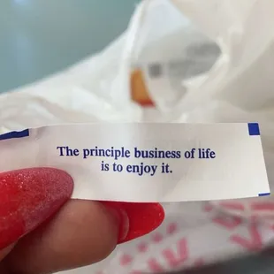 I love the fortune here