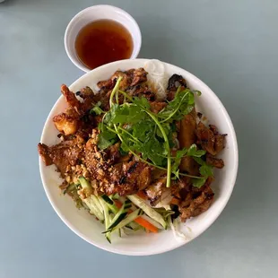 59. Vermicelli #60. Grilled Shrimps, Egg Rolls, grilled pork and Vermicelli