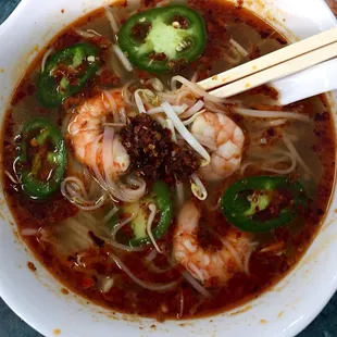 Phó with Shrimp Chile &amp; jalapeños