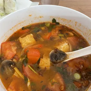 Vegan Tom Yum Spicy Lemongrass soup