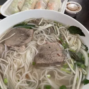 Special Beef Combo Pho, Spring Roll Pork &amp; Shrimp (2pcs)2 Tofu Spring Rolls