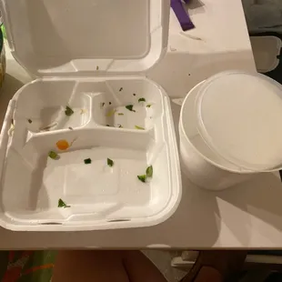 a table with a variety of food items