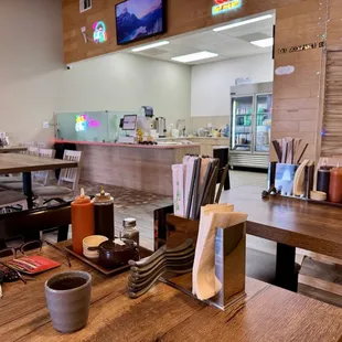 interior, sushi and sashimi