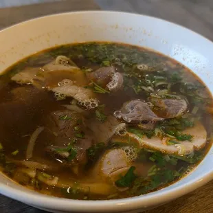 Bun Bo Hue - good balanced flavors. Not too salty, perfect savory level. I enjoy the rice noodles in there.