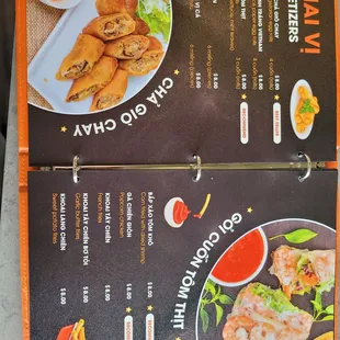 menu, tacos