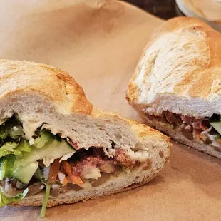 Yummy teriyaki chicken banh mi but next time will ask for double the meat