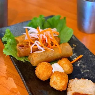 a plate of food on a table