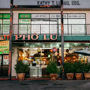 the front of a restaurant