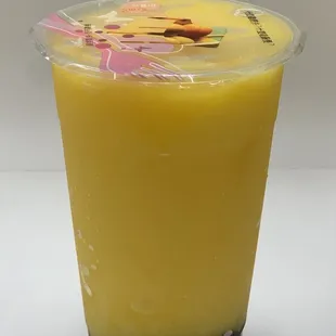 Mango slush with boba