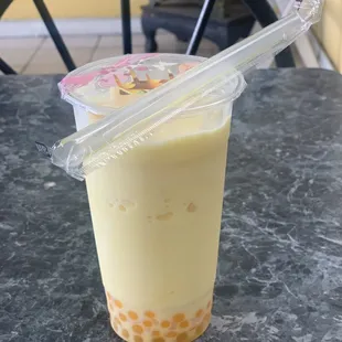 Mango snow with boba