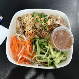 Lemongrass chicken vermicelli- yum and huge portion!