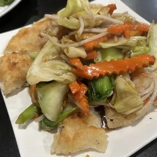 Crispy Chow Fun Seafood